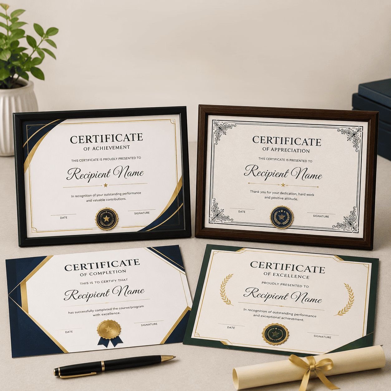 Appreciation certificates